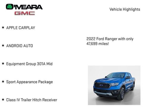 Used 2022 Ford Ranger XLT w/ Equipment Group 301A Mid image 8