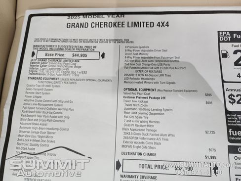 New 2025 Jeep Grand Cherokee Limited w/ Black Appearance Package image 26