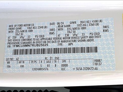 Certified 2024 Ford Escape ST-Line w/ Tech Pack #1 image 34