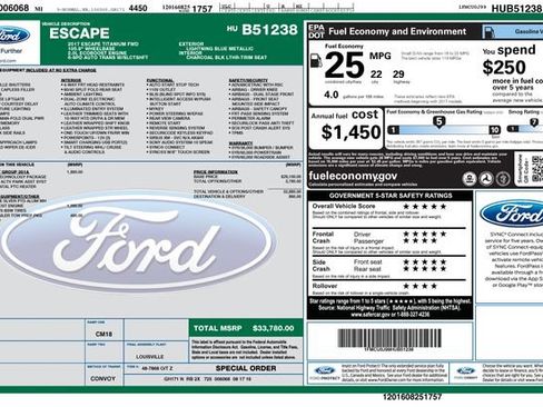 Used 2017 Ford Escape Titanium w/ Equipment Group 301A FWD image 11