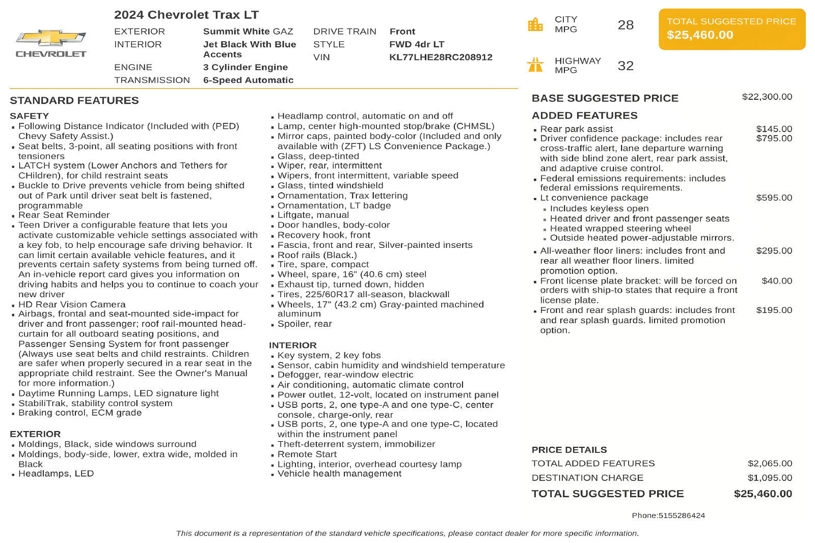 Used 2024 Chevrolet Trax LT w/ Driver Confidence Package FWD image 3