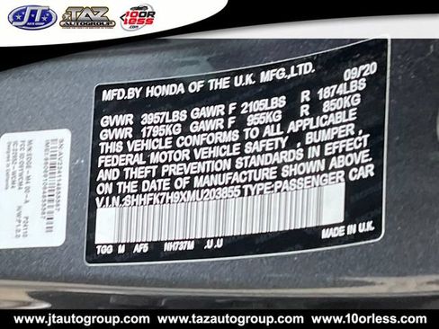 Used 2021 Honda Civic Sport Touring image 6