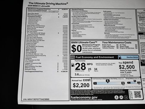 New 2026 BMW X1 xDrive28i w/ Convenience Package image 42