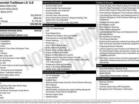 New 2026 Chevrolet TrailBlazer LS w/ LS Convenience Package FWD image 5