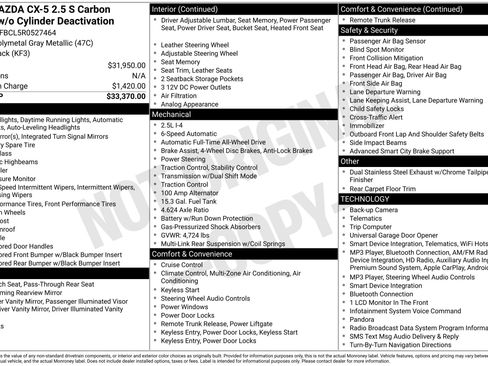 Used 2024 MAZDA CX-5 Carbon Edition AWD/4WD image 2