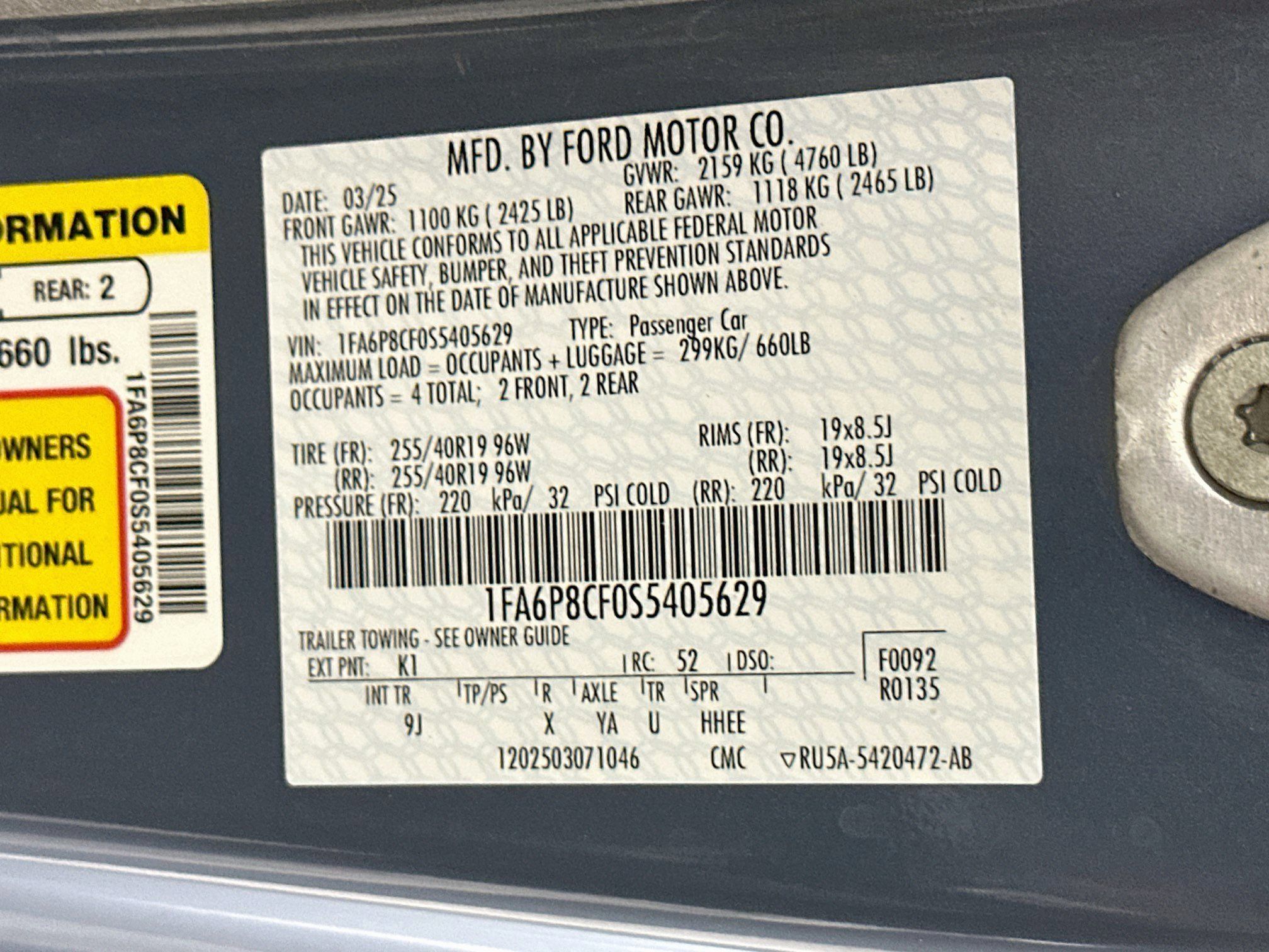 Used 2025 Ford Mustang GT Premium RWD image 12