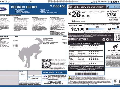 Certified 2024 Ford Bronco Sport Big Bend AWD/4WD image 31
