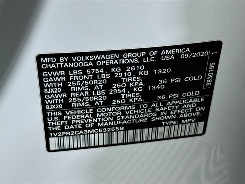 Used 2021 Volkswagen Atlas SE image 39