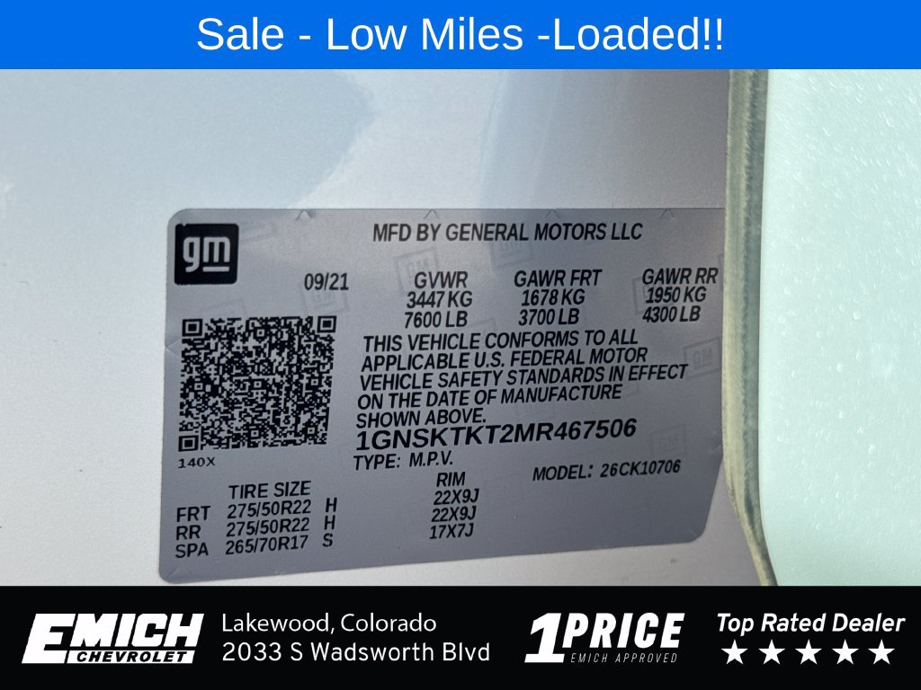 Used 2021 Chevrolet Tahoe High Country AWD/4WD image 30