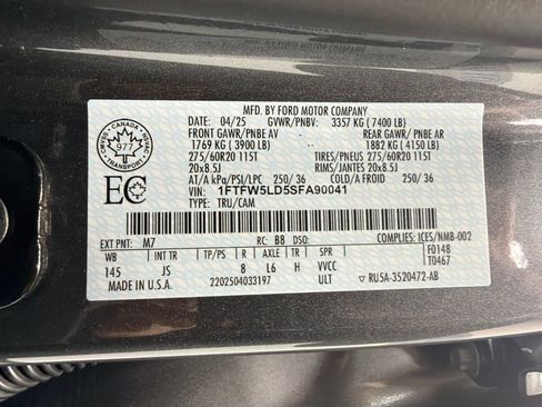Used 2025 Ford F150 Lariat w/ Equipment Group 502A High AWD/4WD image 57