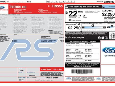 Used 2016 Ford Focus RS image 34