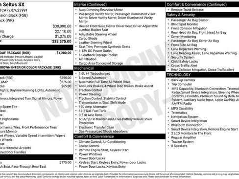 Used 2024 Kia Seltos SX w/ SX Sunroof Package AWD/4WD image 34