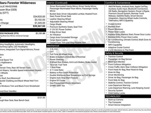 Used 2024 Subaru Forester Wilderness w/ Wilderness Package AWD/4WD image 38
