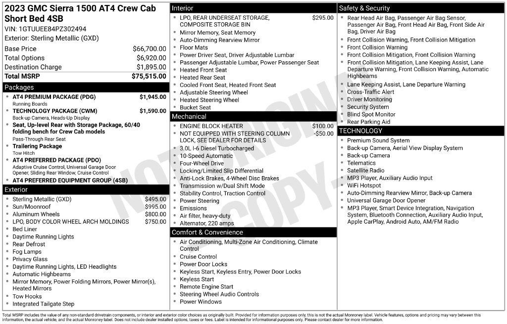 Used 2023 GMC Sierra 1500 AT4 w/ AT4 Premium Package AWD/4WD image 21