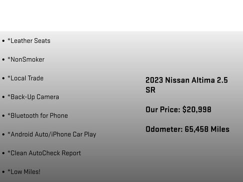 Used 2023 Nissan Altima 2.5 SR FWD image 6
