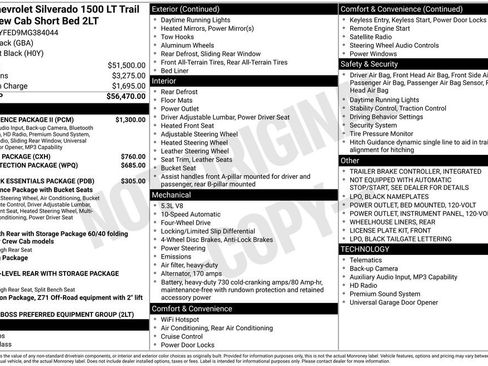 Used 2021 Chevrolet Silverado 1500 LT Trail Boss w/ Convenience Package II AWD/4WD image 37
