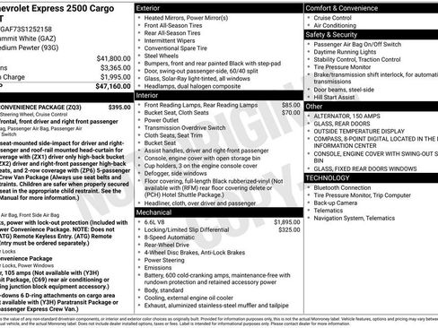 New 2025 Chevrolet Express 2500 w/ Driver Convenience Package RWD image 20