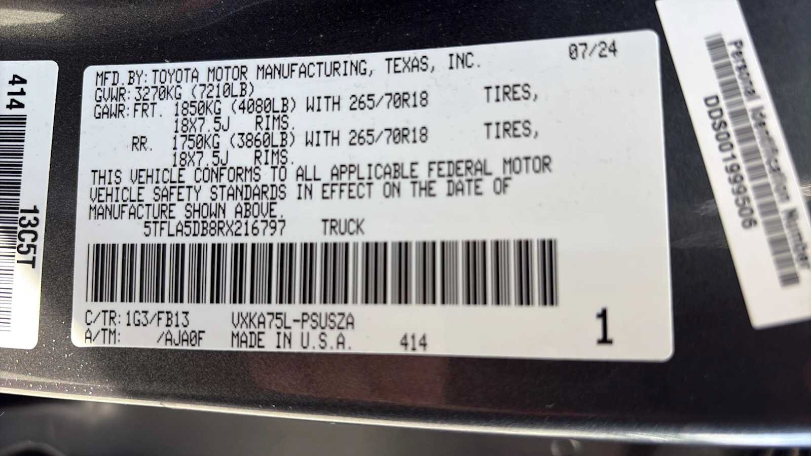 Used 2024 Toyota Tundra SR5 w/ SR5 Convenience Package AWD/4WD image 18