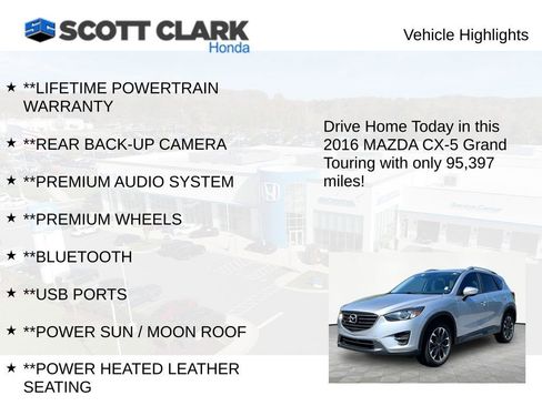 Used 2016 MAZDA CX-5 Grand Touring FWD image 11