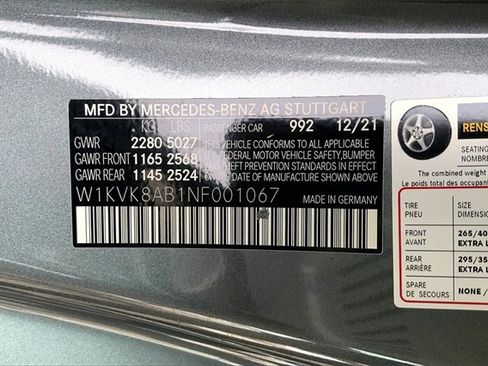 Certified 2022 Mercedes-Benz SL 55 AMG SL 55 AMG image 27