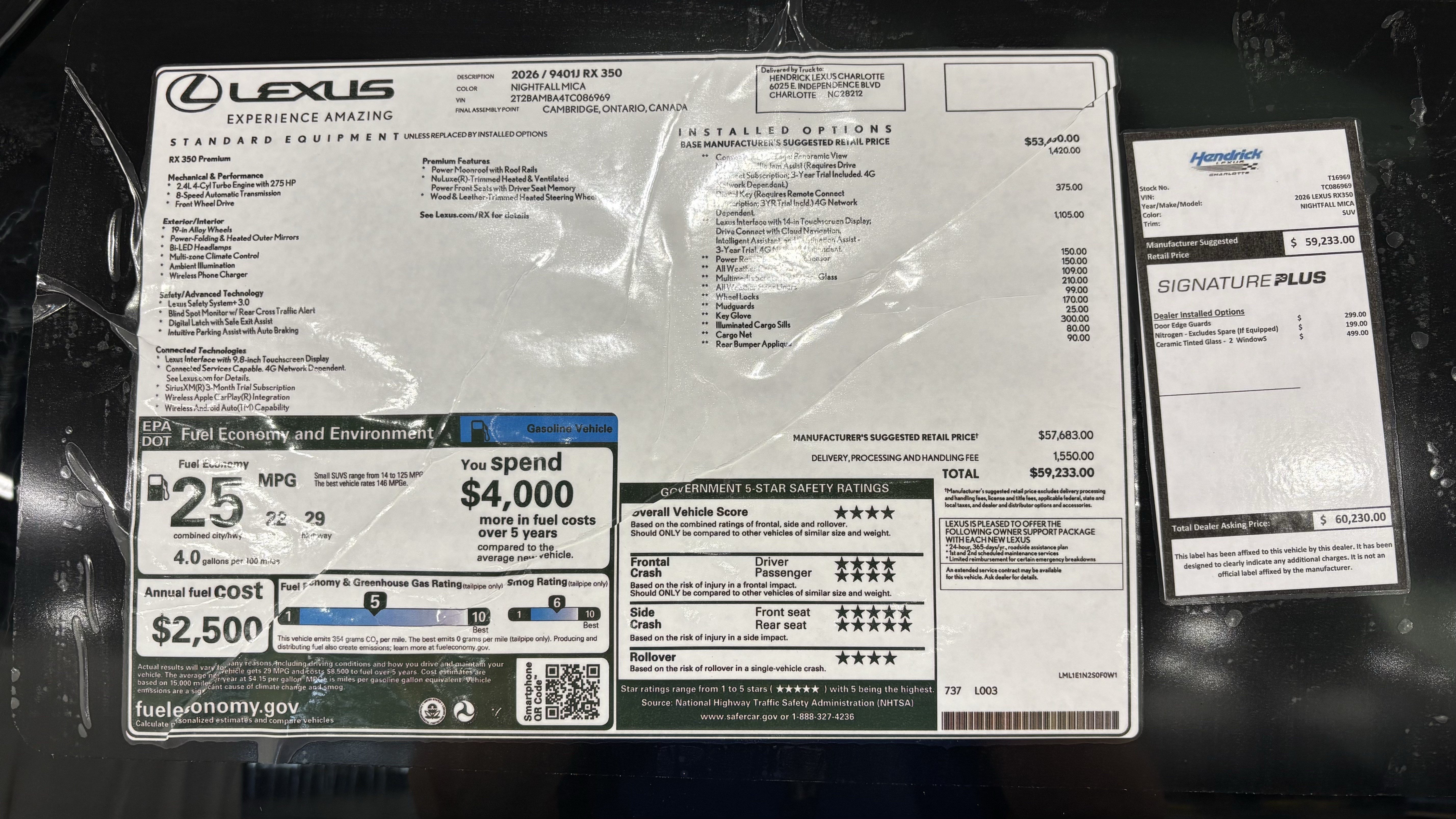 New 2026 Lexus RX 350 Premium w/ Convenience Package FWD image 7