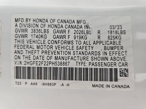Certified 2023 Honda Civic LX image 37