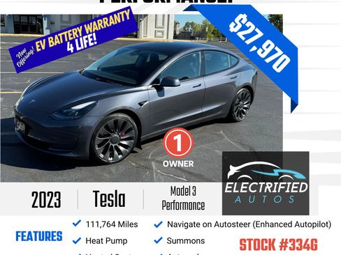 Used 2023 Tesla Model 3 Performance AWD/4WD image 1