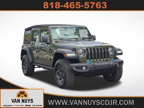 Used 2022 Jeep Wrangler Unlimited Rubicon 4xe w/ Cold Weather Group image 1