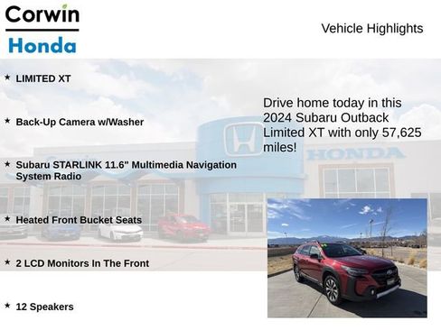 Used 2024 Subaru Outback Limited XT image 6