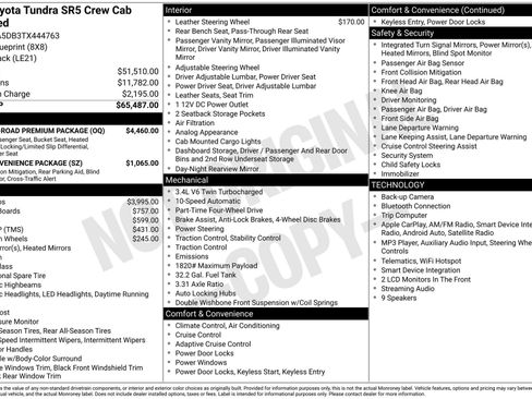 New 2026 Toyota Tundra SR5 w/ TRD Off-Road Premium Package AWD/4WD image 16