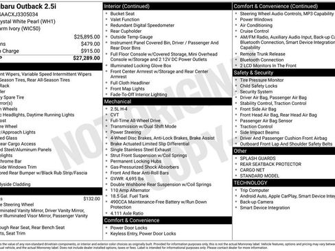 Used 2018 Subaru Outback 2.5i image 21