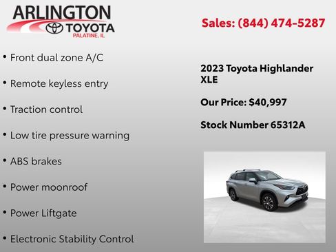 Used 2023 Toyota Highlander XLE image 3