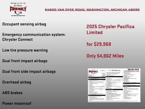 Used 2025 Chrysler Pacifica Limited FWD image 6
