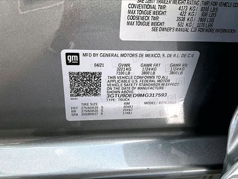 Used 2021 GMC Sierra 1500 SLT w/ SLT Premium Plus Package image 32