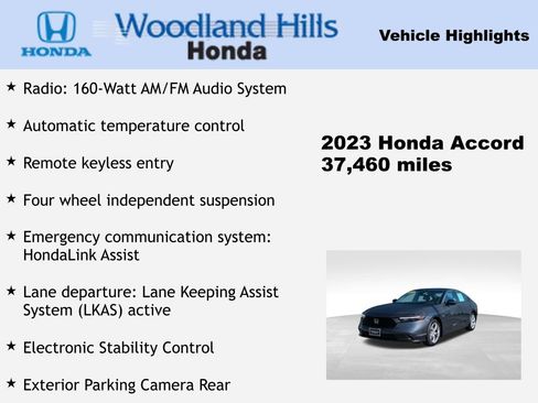 Used 2023 Honda Accord LX image 27