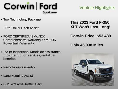 Used 2023 Ford F350 XLT w/ 360-Degree Camera Package image 13