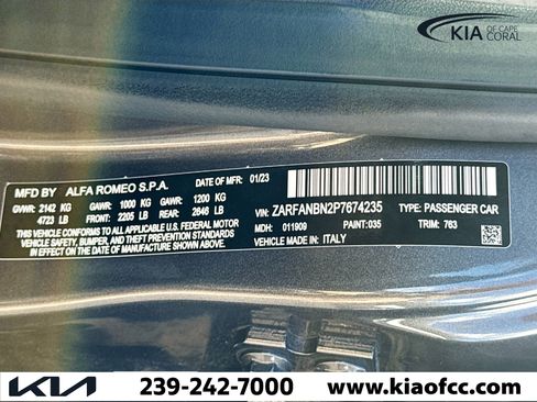 Used 2023 Alfa Romeo Giulia AWD w/ Quick Order Package 22X Lusso image 43