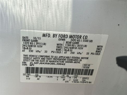 Used 2016 Lincoln MKX Select w/ Select Plus Package FWD image 30