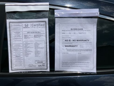 Certified 2021 Honda Civic EX-L image 37