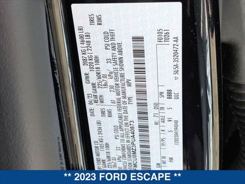 Certified 2023 Ford Escape ST-Line w/ Equipment Group 301A FWD image 24