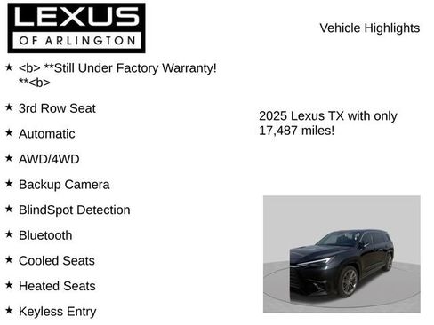 Used 2025 Lexus TX 350 AWD w/ Technology Package image 8