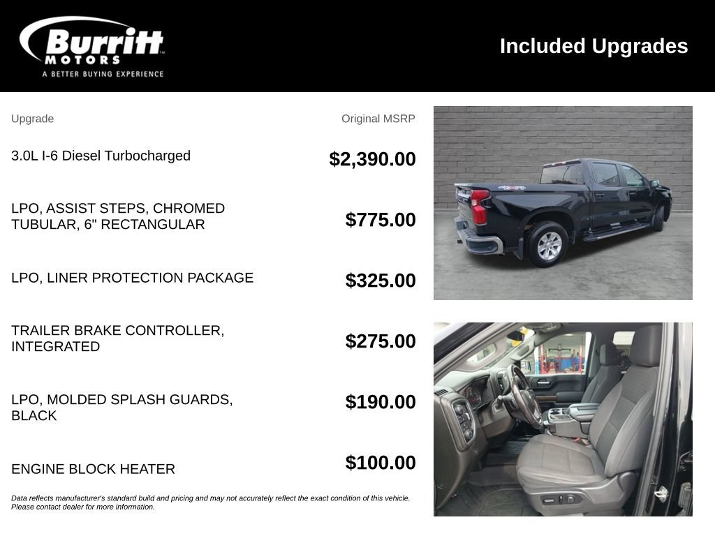 Used 2021 Chevrolet Silverado 1500 LT w/ LPO, Liner Protection Package AWD/4WD image 3