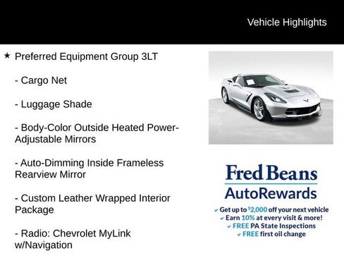 Used 2017 Chevrolet Corvette Stingray Coupe w/ 3LT Preferred Equipment Group RWD image 10