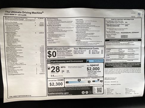 New 2025 BMW X1 xDrive28i w/ M Sport Package image 35