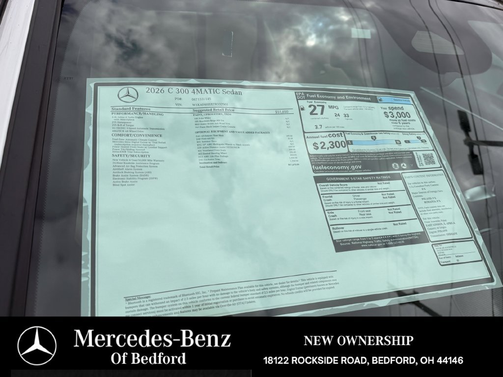 Used 2026 Mercedes-Benz C 300 4MATIC Sedan image 27