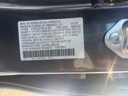 New 2026 Honda Odyssey Elite image 35