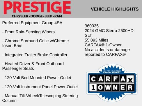 Used 2024 GMC Sierra 2500 SLT w/ X31 Off-Road Package image 4