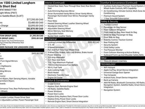 Used 2022 RAM 1500 Limited w/ Trailer Tow Group AWD/4WD image 52