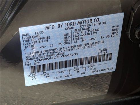 New 2026 Ford Explorer Tremor w/ Tremor Ultimate Package AWD/4WD image 17