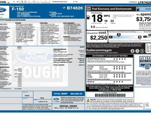Used 2020 Ford F150 Lariat w/ Equipment Group 502A Luxury AWD/4WD image 59